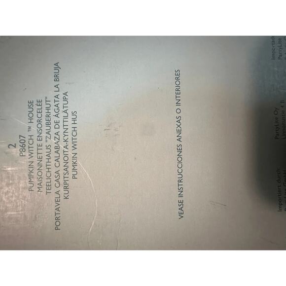 PartyLite Pumpkin Witch House Tealight Holder Halloween Decor Votive Glitter - Picture 7 of 10